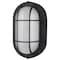 Nuvo LED Small Oval Bulk Head Fixture, Black Finish with White Glass 62/1389 - alternate 1